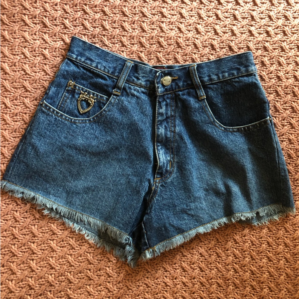 Zana Di Blue Frayed Hem Women's Denim Shorts